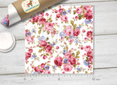 Rose Flower Patterned Adhesive Vinyl 130